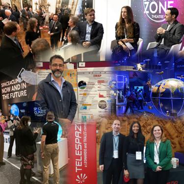 Montage of events attended by Telespazio UK
